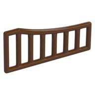 Bar 1 x 8 x 3 - 1 x 8 x 4 Curved (Reddish Brown)