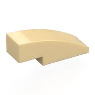 Brick Curved 3 x 1 No Studs (Tan)