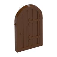 Window 1 x 2 x 2 2/3 Shutter with Rounded Top (Reddish Brown)