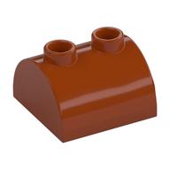 Brick Curved 2 x 2, Two Top Studs (Dark Orange)