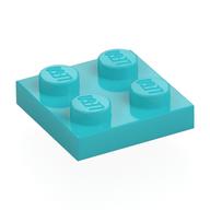 Plate 2 x 2 (Medium Azure)