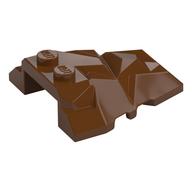 Brick Wedged, Sloped 4 x 4 Fractured Polygon Top (Reddish Brown)