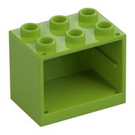 Cupboard 2 x 3 x 2 with Hollow Studs (Lime)