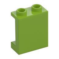 Panel 1 x 2 x 2 [Side Supports / Hollow Studs] (Lime)