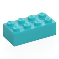 Brick 2 x 4 (Medium Azure)