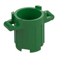 Trash Can with 4 Cover Holders (Green)
