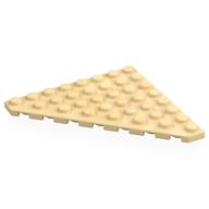 Wedge Plate 8 x 8 Cut Corner (Tan)