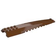 Brick Wedged, Curved 16 x 4 Triple with Inner Ridges (Reddish Brown)