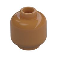 Minifig Head [Plain] [Hollow Stud] (Medium Nougat)