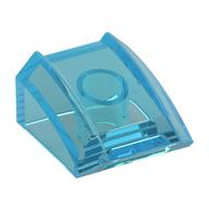 Brick Curved 2 x 2 with Lip, No Studs (Trans-Light Blue)