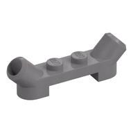 Plate Special 1 x 4 with Angled Tubes (Flat Silver)