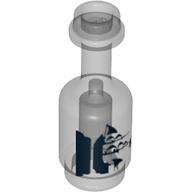 Equipment Bottle with Black Sailing Ship Print (Trans-Clear)