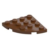 Plate Round Corner 4 x 4 (Reddish Brown)