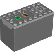 Battery Box, Power Functions, with Dark Bluish Gray Bottom [Non-Rechargeable] (Light Bluish Gray)