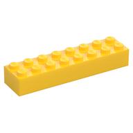 Brick 2 x 8 (Yellow)