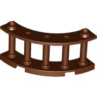 Fence Spindled 4 x 4 x 2 Quarter Round with 2 Studs (Reddish Brown)