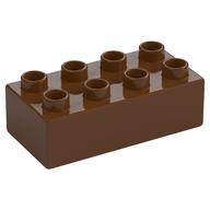 Duplo Brick 2 x 4 (Reddish Brown)