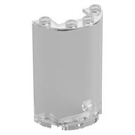 Cylinder Half 2 x 4 x 5 with 1 x 2 cutout (Trans-Clear)