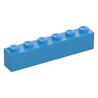 Brick 1 x 6 (Dark Azure)
