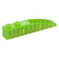 Brick Curved 6 x 1 (Trans-Bright Green)