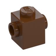 Brick Special 1 x 1 with Studs on 2 Sides (Reddish Brown)