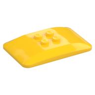 Brick Curved 6 x 4 x 2/3 Quad Curved with 2 x 2 Studs (Yellow)