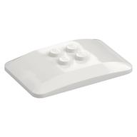 Brick Curved 6 x 4 x 2/3 Quad Curved with 2 x 2 Studs (White)