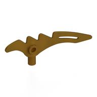 Weapon Scythe / Crescent Blade Serrated with Bar (Pearl Gold)