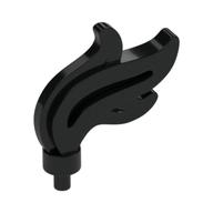 Flame / Headwear Accessory Plume / Feather, Triple Point (Black)
