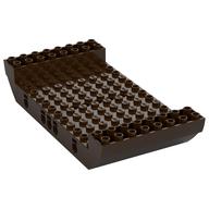 Boat Hull Section, Large Middle 8 x 16 x 2 1/3 with 5 Holes (Dark Brown)