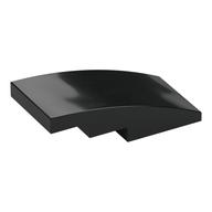 Brick Curved 4 x 2 No Studs (Black)