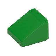 Brick Sloped 30° 1 x 1 x 2/3 (Cheese Slope) (Bright Green)