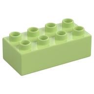 Duplo Brick 2 x 4 (Yellowish Green)