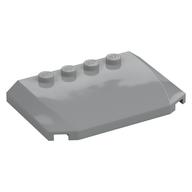 Brick Wedged, Curved Triple 4 x 6 x 2/3 with 4 Studs (Light Bluish Gray)