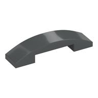 Brick Curved 4 x 1 Double, No Studs (Dark Bluish Gray)