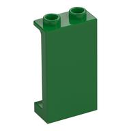 Panel 1 x 2 x 3 [Side Supports / Hollow Studs] (Green)