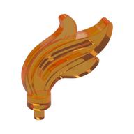 Flame / Headwear Accessory Plume / Feather, Triple Point (Trans-Orange)