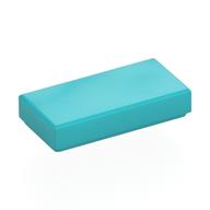Tile 1 x 2 with Groove (Medium Azure)