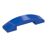 Brick Curved 4 x 1 Double, No Studs (Blue)