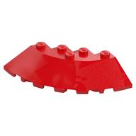 Brick Round Corner 6 x 6 with 33° Slope and Facet Cutout (Red)