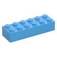 Brick 2 x 6 (Medium Blue)