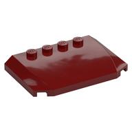 Brick Wedged, Curved Triple 4 x 6 x 2/3 with 4 Studs (Dark Red)