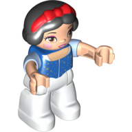 Duplo Figure with Bow in Smooth Hair, Snow White (Blue)