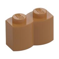 Brick Special 1 x 2 Palisade [aka Log] (Medium Nougat)