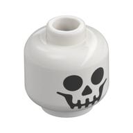 Minifig Head Skeleton, Standard Skull Print (White)