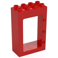 Duplo Door Frame 2 x 4 x 5 (Red)