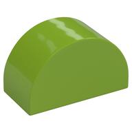 Duplo Brick 2 x 4 x 2 Curved Top (Lime)