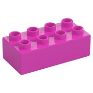 Duplo Brick 2 x 4 (Dark Pink)