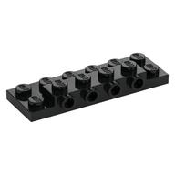 Plate Special 2 x 6 x 2/3 with 4 Studs on Side, 1 Support Wall on Bottom (Black)