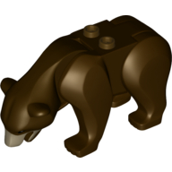 Animal, Bear with 2 Studs on Back and Dark Tan Muzzle Print (Dark Brown)